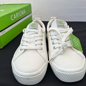 OCA Off-White Canvas Sneakers - Size 7.5 Men/9 Women - Cariuma